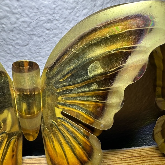 Vintage Brass Butterflies Wall Hangings - Picture 9 of 11